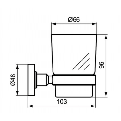 Чаша за четка за зъби Ideal Standart A9120XG, черен мат 